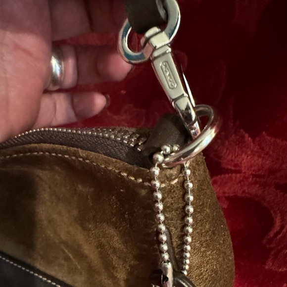 Coach #7753 Suede Leather Demi Small Shoulder Handbag 8.5”x5” - Picture 3 of 10